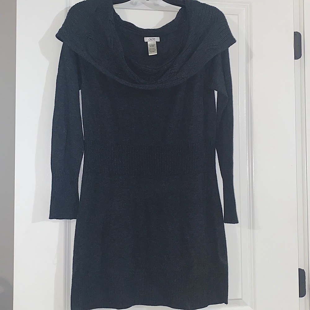 Grey sweater dress